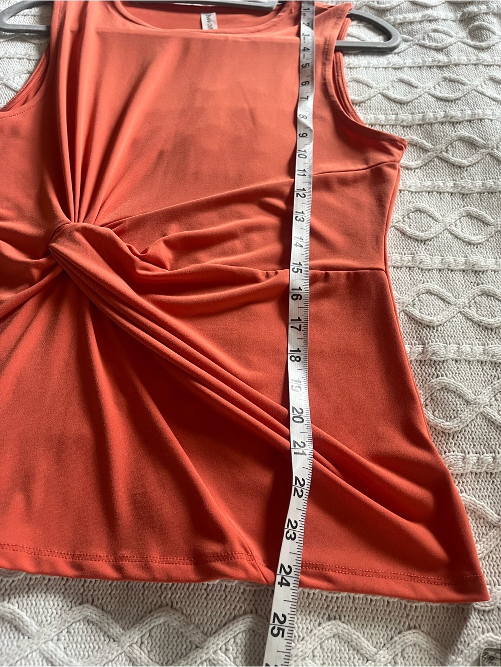 Zenana Outfitters Sleeveless Twist-Front Top in Coral Orange Women’s size small - Picture 5 of 12